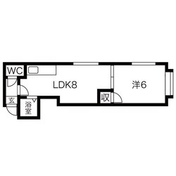 モエレ団地 徒歩6分 2階の物件間取画像